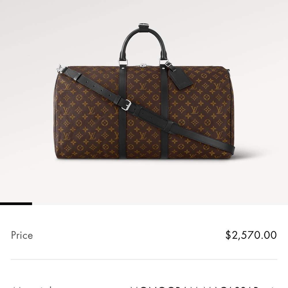 COPY - EUC KEEPALL BANDOULIERE 55 MONOGRAM MACASSAR TRAVEL BAG